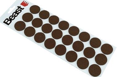 Furniture Felt Pads 24 pcs 28 mm Brown Round Self-Adhesive