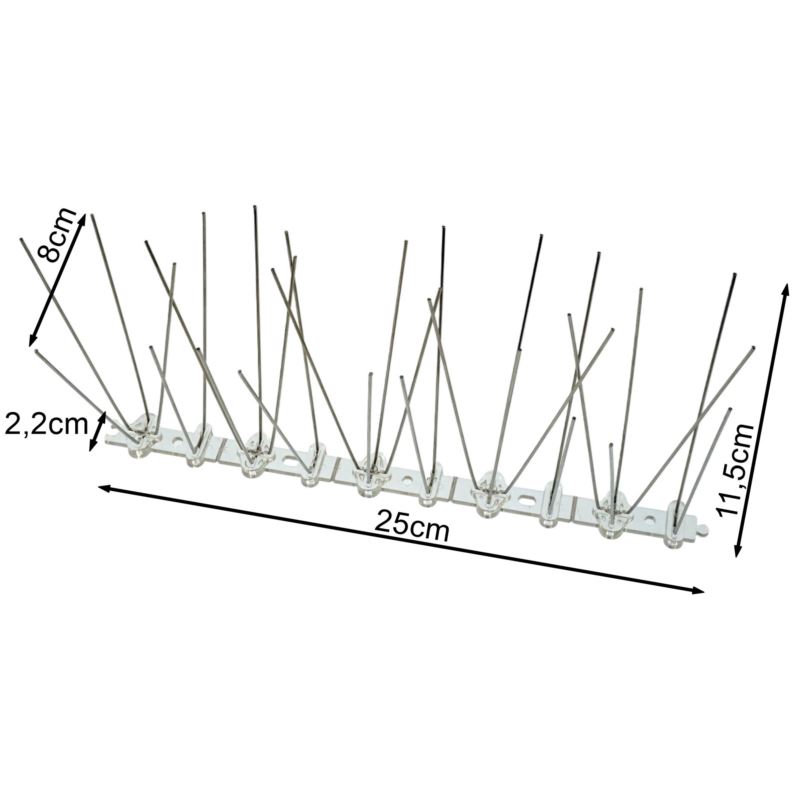 Bird Deterrent Spikes 25 cm Length 10 Spikes BST-920382