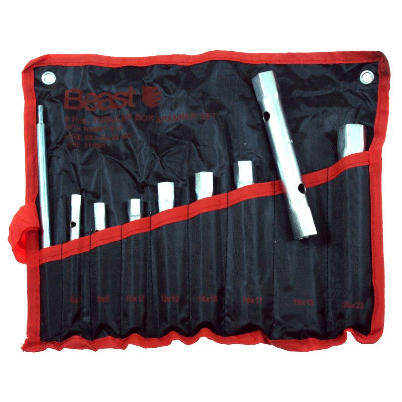 Socket Wrench set, 9 Pieces, Sizes 6-22 mm, Beast
