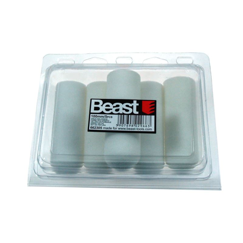 Foam Painting Rollers 100 mm, 5 Pieces, Beast