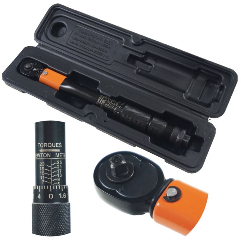 Momentnyckel 1/4 tum, justerbart moment 5–25 NM, Beast