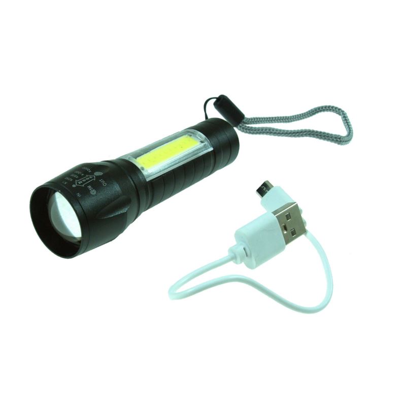 Aluminum Pocket Flashlight, USB Charging, Beast