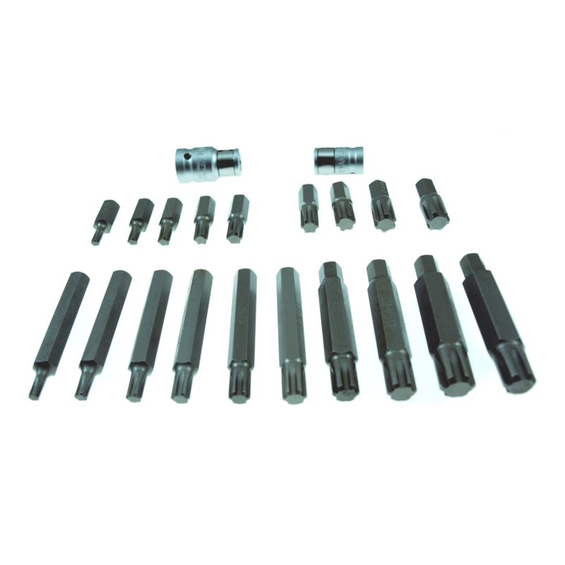 Spline 6-Point Bit set 21 pcs, 19 Bits 5-14 mm, Beast