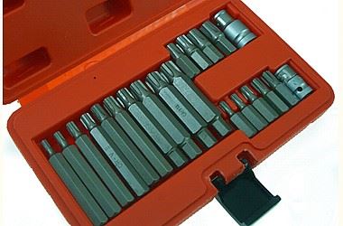 Spline 6-Point Bit set 21 pcs, 19 Bits 5-14 mm, Beast