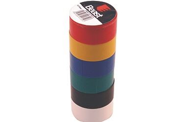 Färgad isoleringstejp 19 mm x 5m 6 st