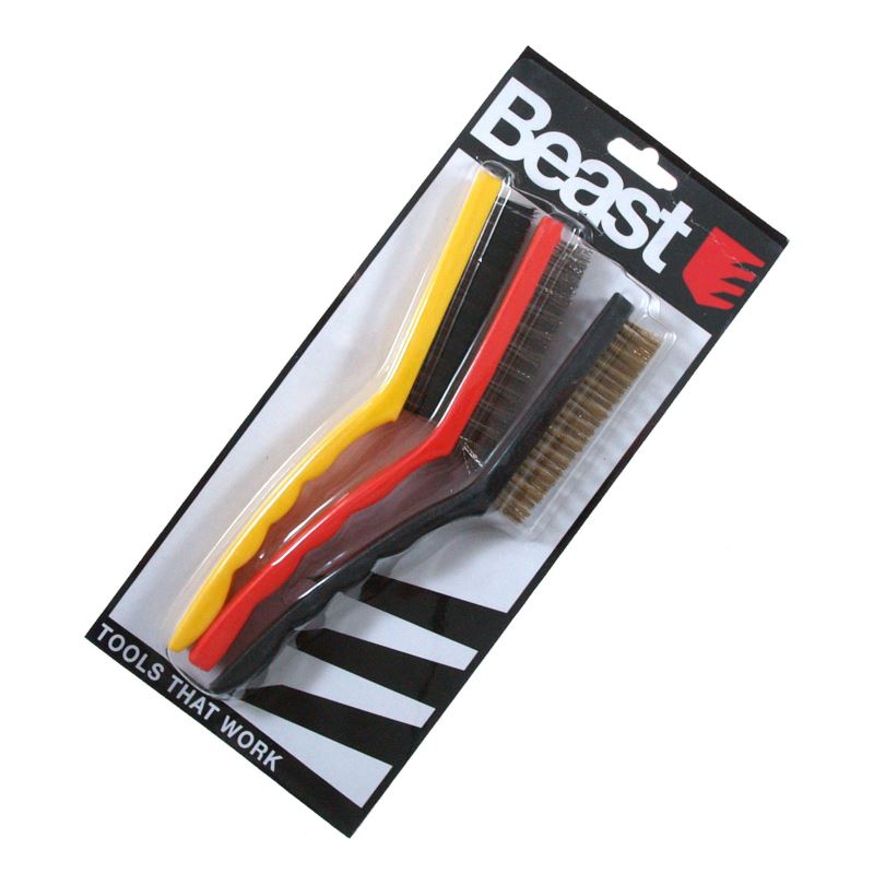 Steel and Brass Brushes 85 mm 3 Pieces