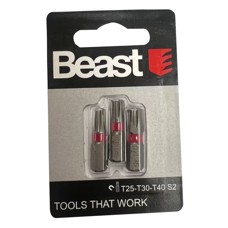 Magnetic Screwdriver Bits T25 T30 T40, S2 Steel, Beast