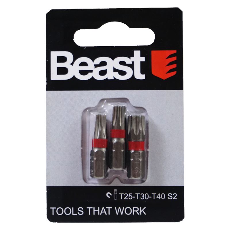 Magnetic Screwdriver Bits T25 T30 T40, S2 Steel, Beast
