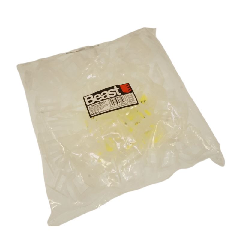 Tile Leveling Clamps, 1.5 mm Joint Width, 100 Pack, Beast
