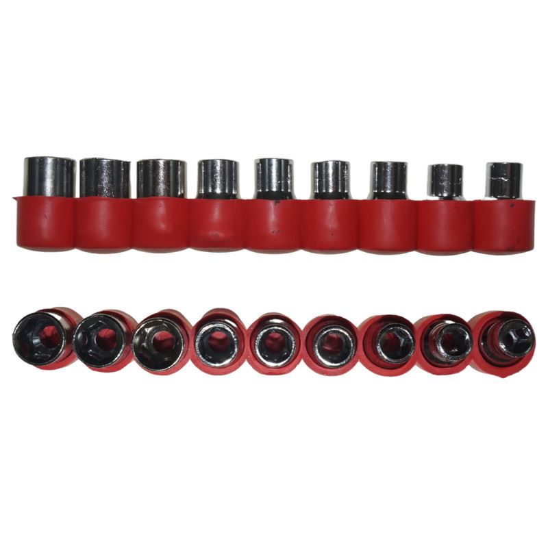 T-Handle Kit with 9 Sockets and 10 Bits, Hardened Steel