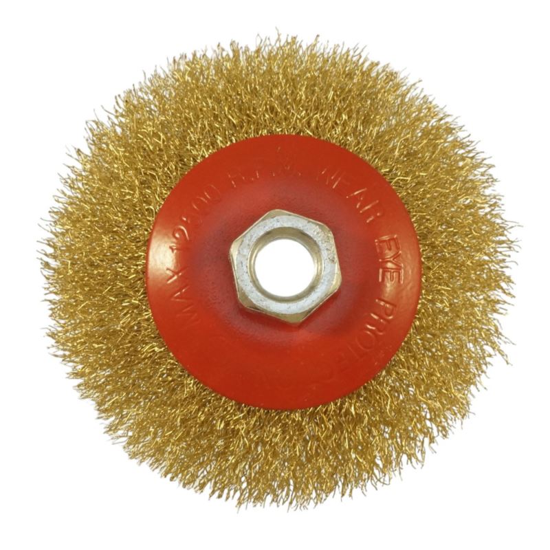 Rotating Steel Brush 100 mm M14, Crimped Wire, Beast