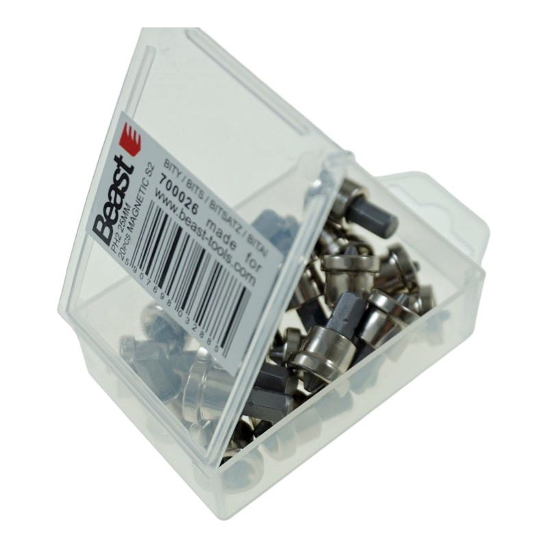 Screwdrive Tips for Plaster Boards Ph2 S225 mm Magnetic 20Pcs