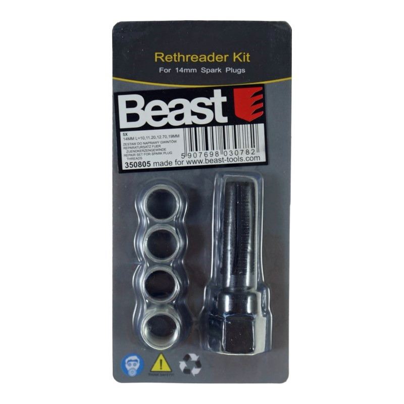 Spark Plug Thread Repair Kit 14 mm, Beast