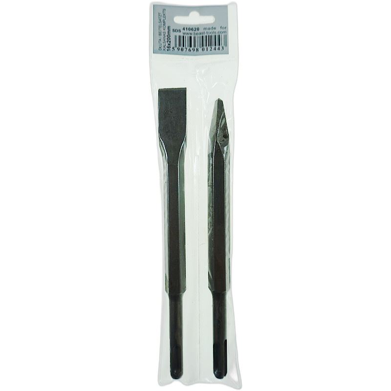 SDS Chisel set, Punch and Cutter 16 mm Shank 200 mm, Beast
