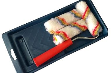 Paint Rollers set with Tray, 3 Acrylic Fiber Rollers 10 cm