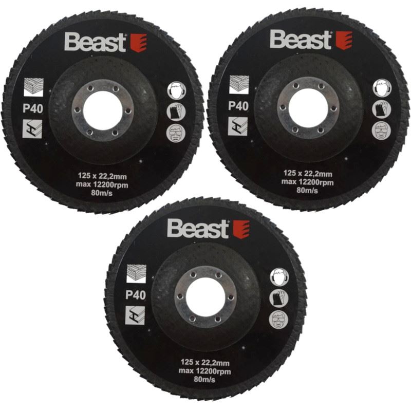 Lamellrondell P40 125mm | 3-pack | Beast