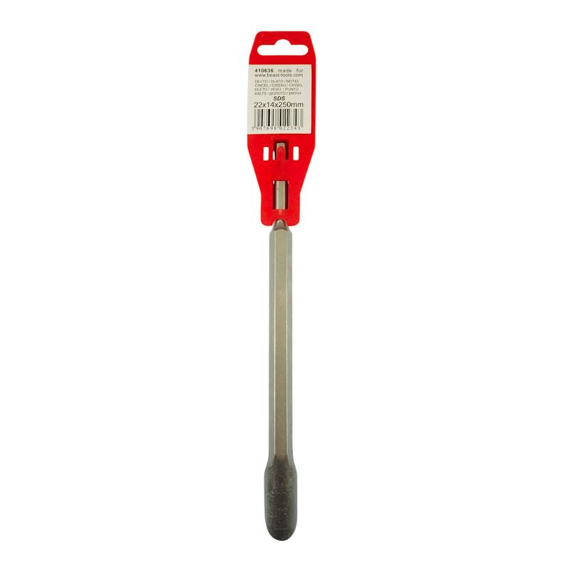 U-Shaped SDS Chisel, 22 mm Width, 250 mm Length, Beast