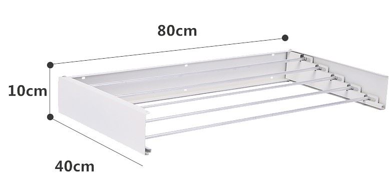 Väggmonterad tvättställning 80 cm, hopfällbar metall, Beast