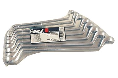 Curved Ring Wrenches 8 Pieces 6-22 mm Forged Steel WS