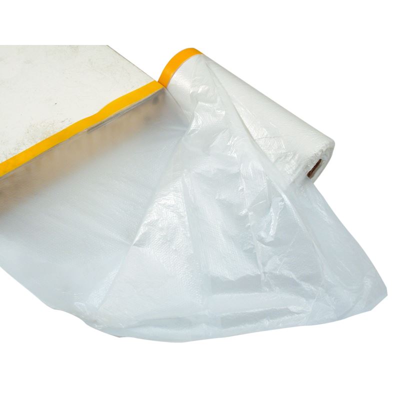 Målningsfolie med tejp 110 cm x 33 m