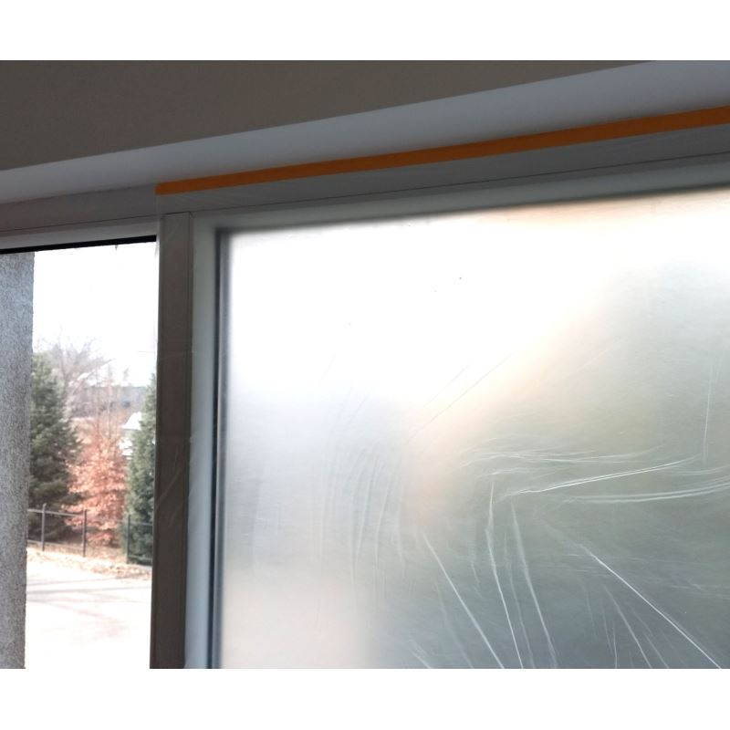 Målningsfolie med tejp 110 cm x 33 m