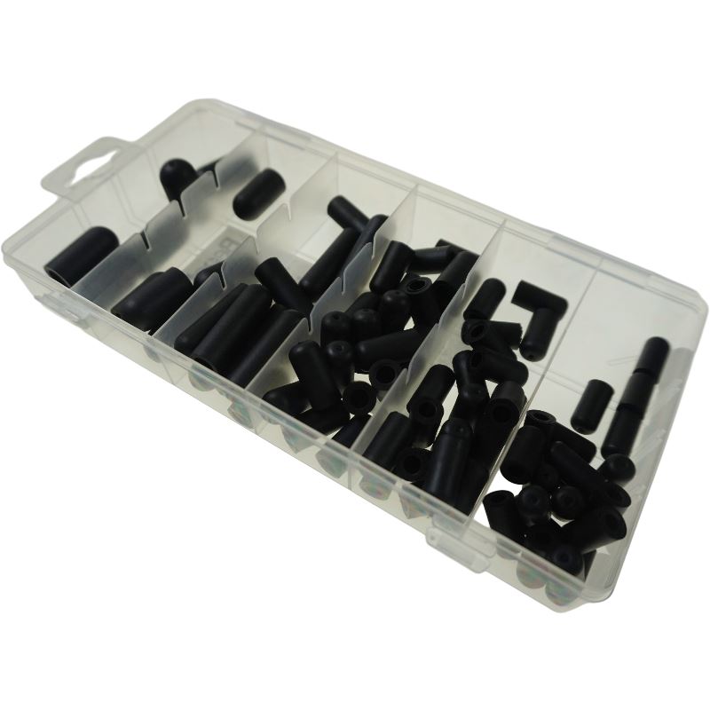 Gummipluggar för koppling, 80 st, 6 storlekar Ø 4-9, 5 mm