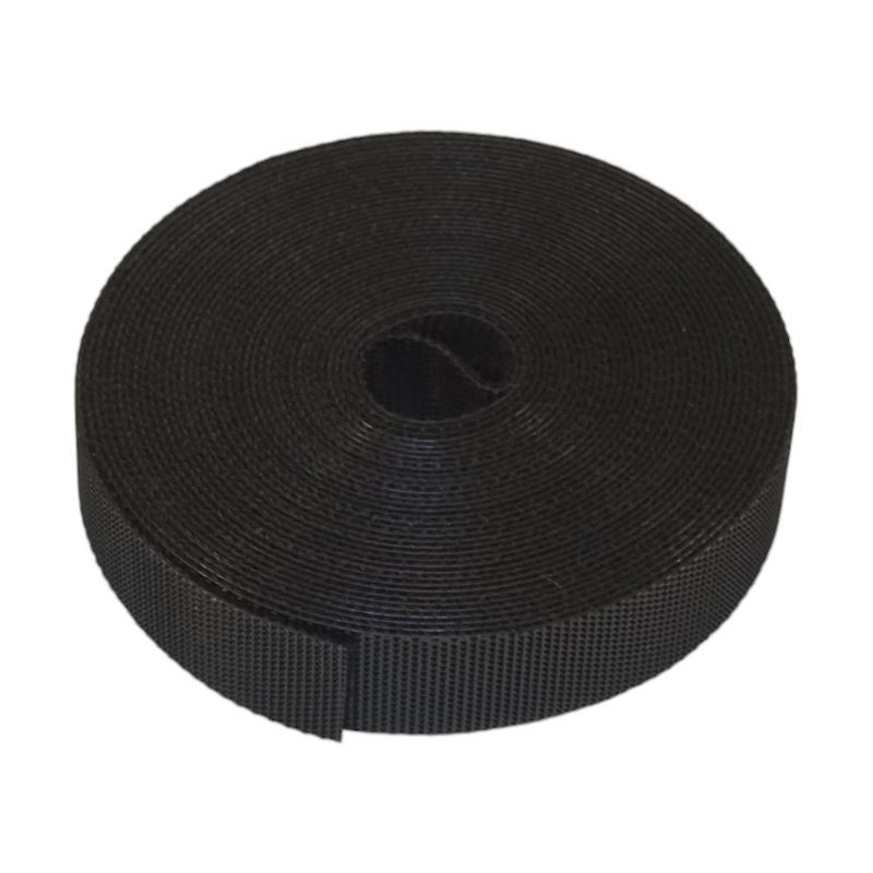 Kabelorganiserare med kardborre 15 x 5 cm, svart nylon, Beast