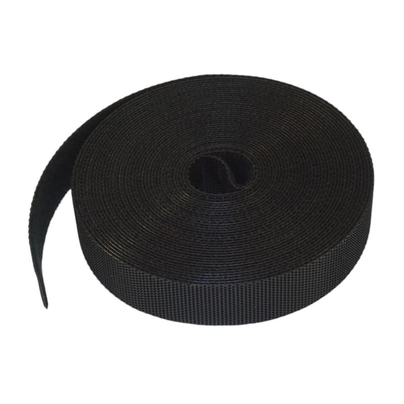 Kabelorganiserare med kardborre 15 x 5 cm, svart nylon, Beast
