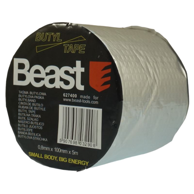 Butyl Repair Tape 10 cm x 5m Silver, 0.8 mm Thickness