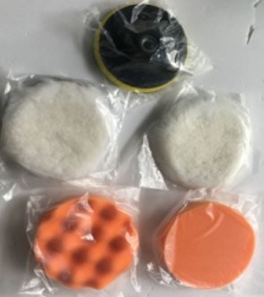 Polishing set 125 mm M12, 2 Pads, 2 Bonnets, Beast