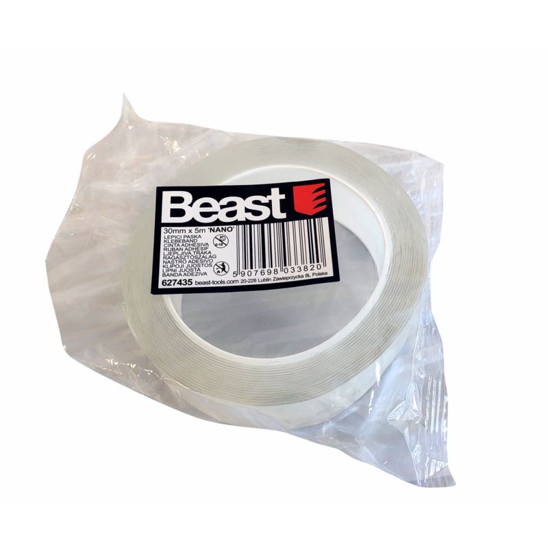 Dubbelsidig nanotape 5 m x 3 cm, Beast
