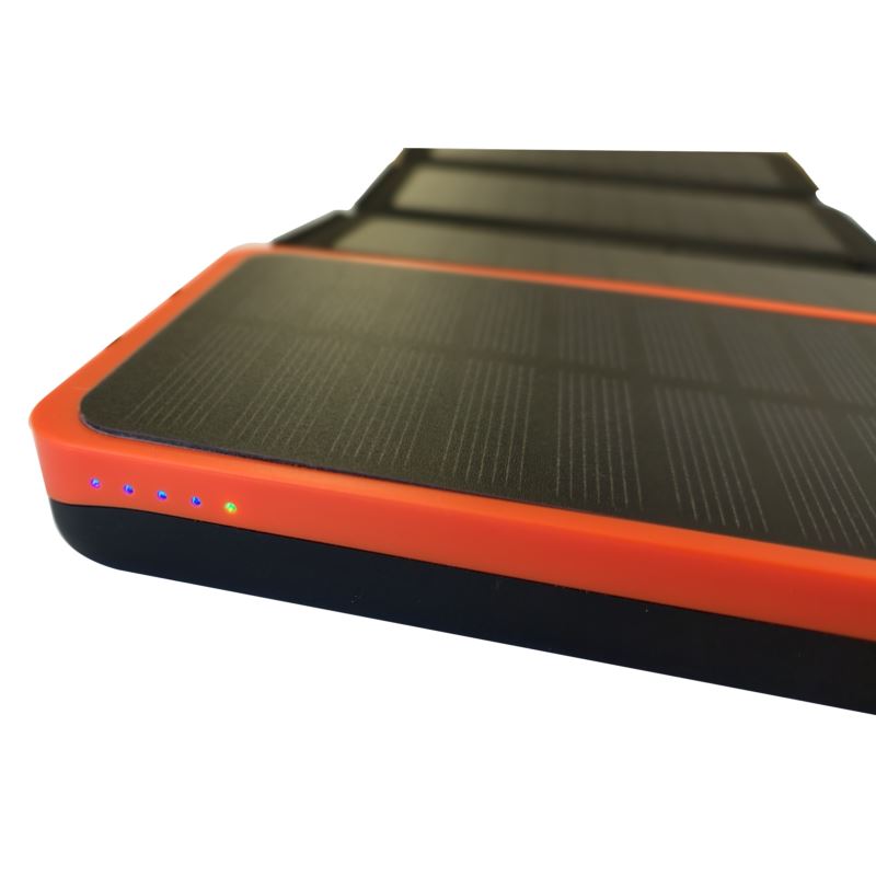 Solar Power Bank 20000mAh 4 Panels Foldable Flashlight 3 Modes Dual USB Shockproof, Beast