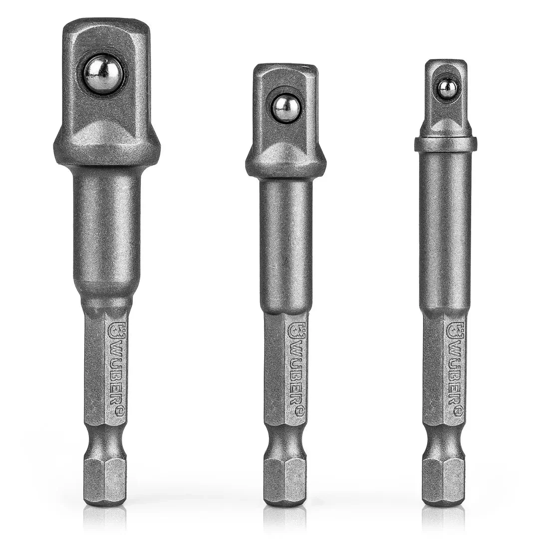 Hylsadaptersats 1/4" sexkant, 7-pack