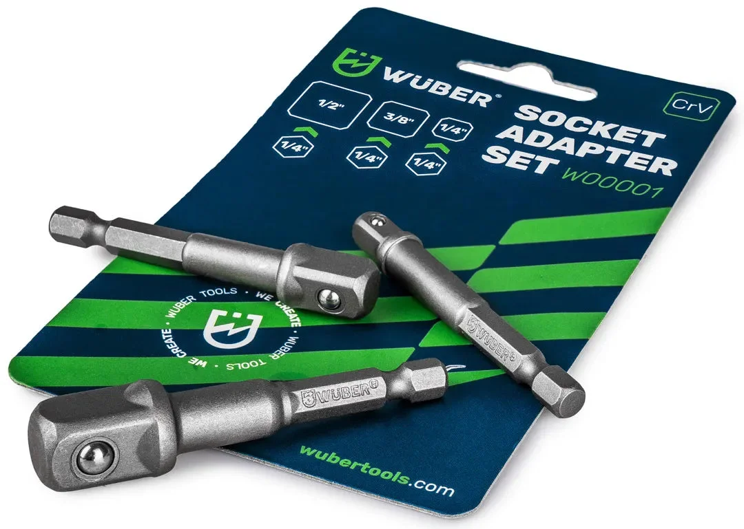 Hylsadaptersats 1/4" sexkant, 7-pack