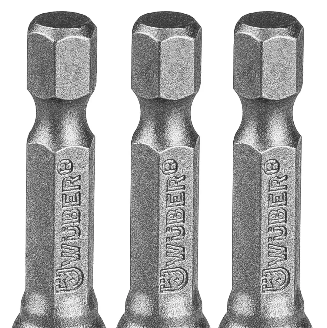 Hylsadaptersats 1/4" sexkant, 7-pack