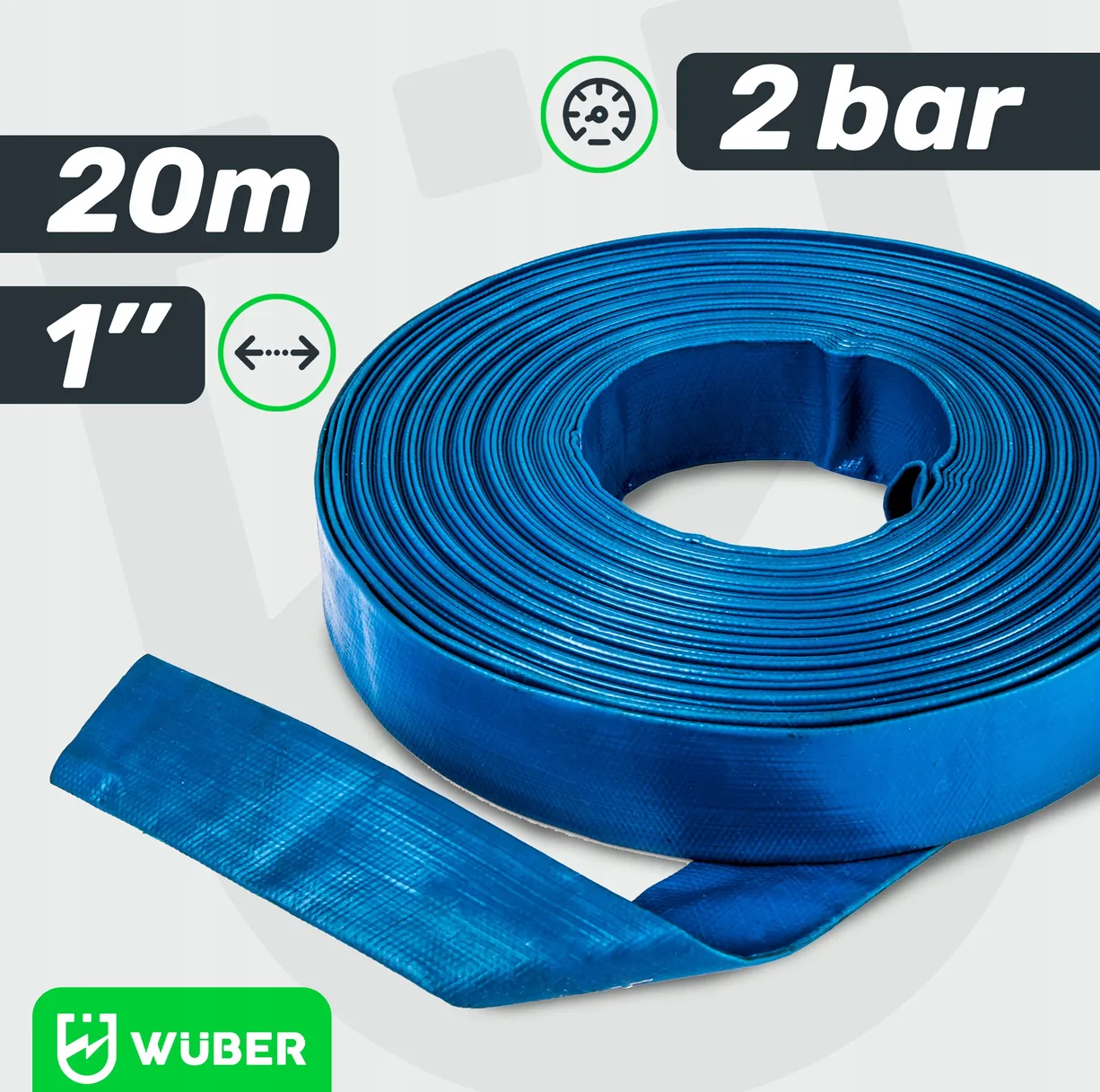 Pumpslang 1 tum 20 m – Tryckslang för Vattenpump