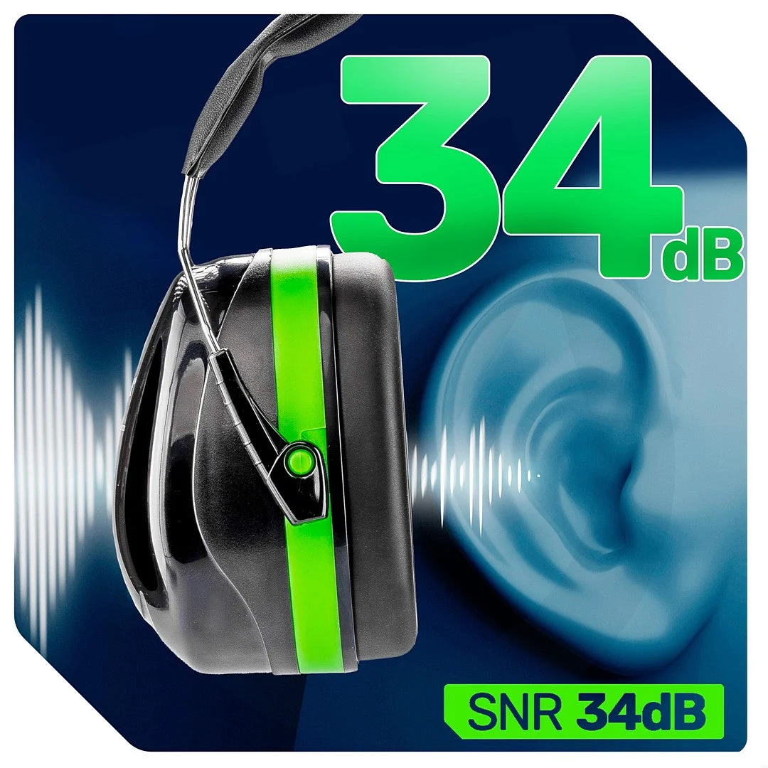 Ear Defenders SNR 34 dB, EN 352-1, 2-Pack