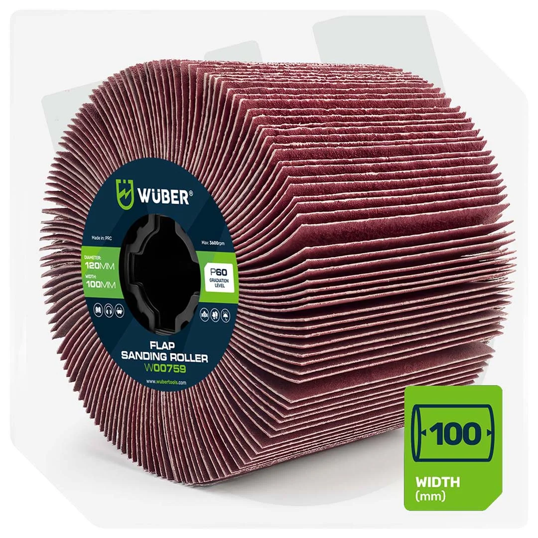 Lamellslipvals P60 120x100x19 mm, 2-pack