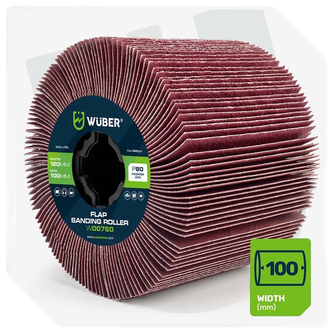 Abrasive Flap Roller P80 120x100x19 mm, 2-Pack