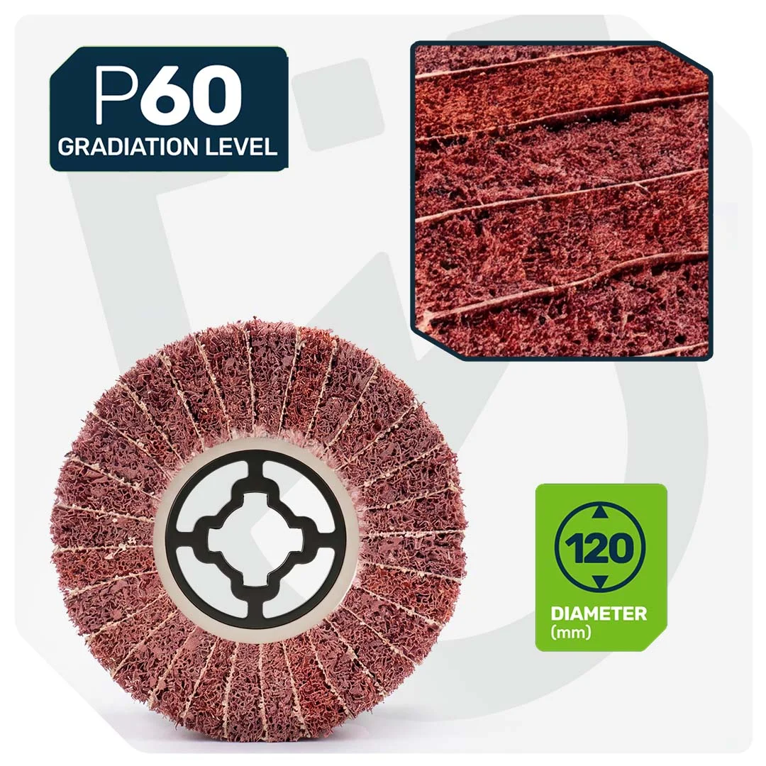 Abrasive Fibre Roller P60 120x100x19 mm 2-pack
