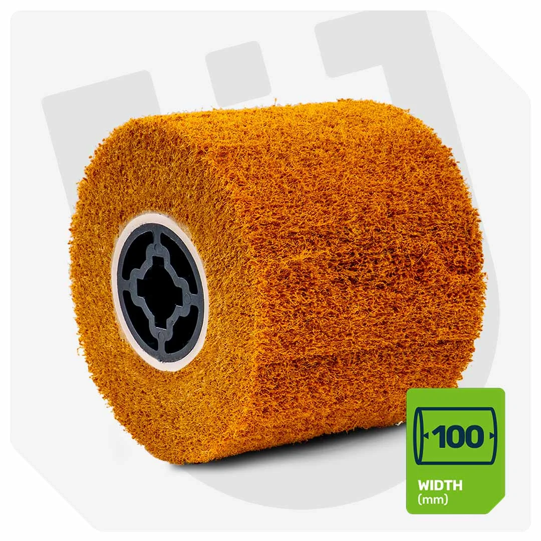 Abrasive fibre roller P120 for satin finishing machine