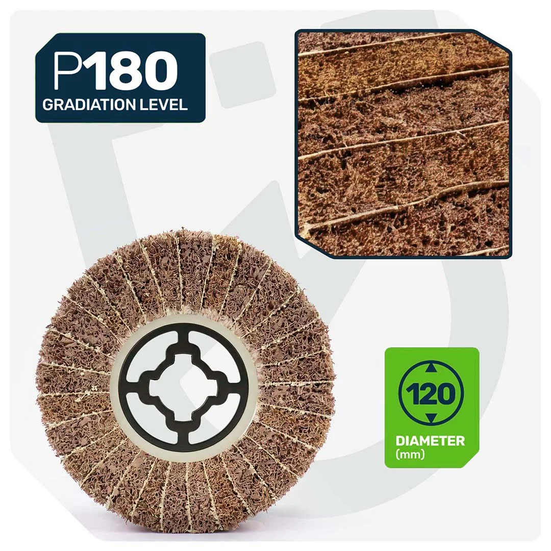 Abrasive Fibre Roller P180 120x100x19 mm 2-Pack