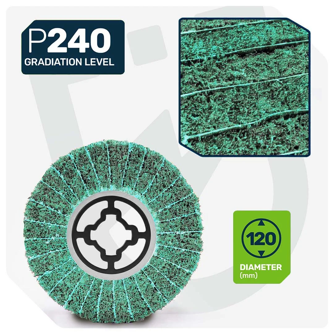 Abrasive Fibre Roller P240 120x100x19 mm, 2-Pack