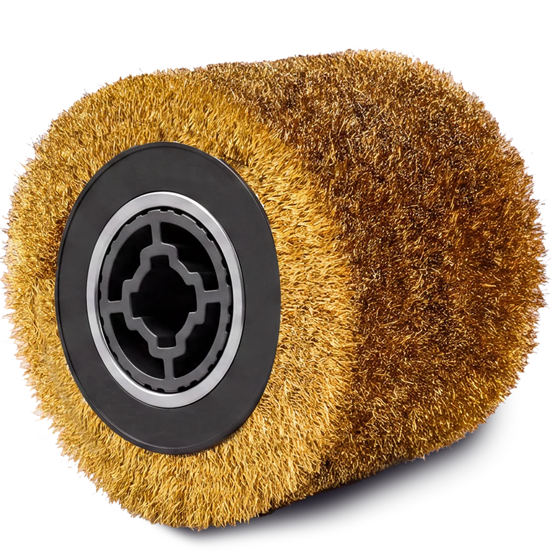 Steel brush roller 120x100x19 mm satin finishing