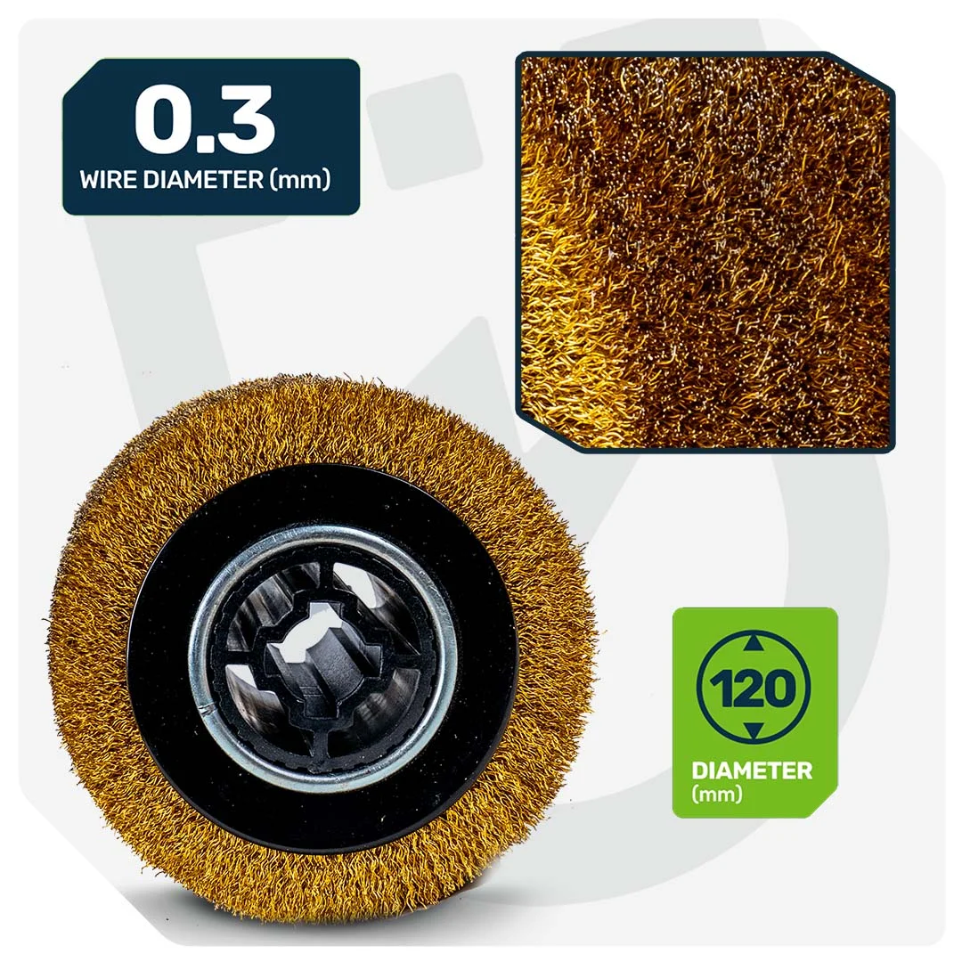 Steel brush roller 120x100x19 mm satin finishing