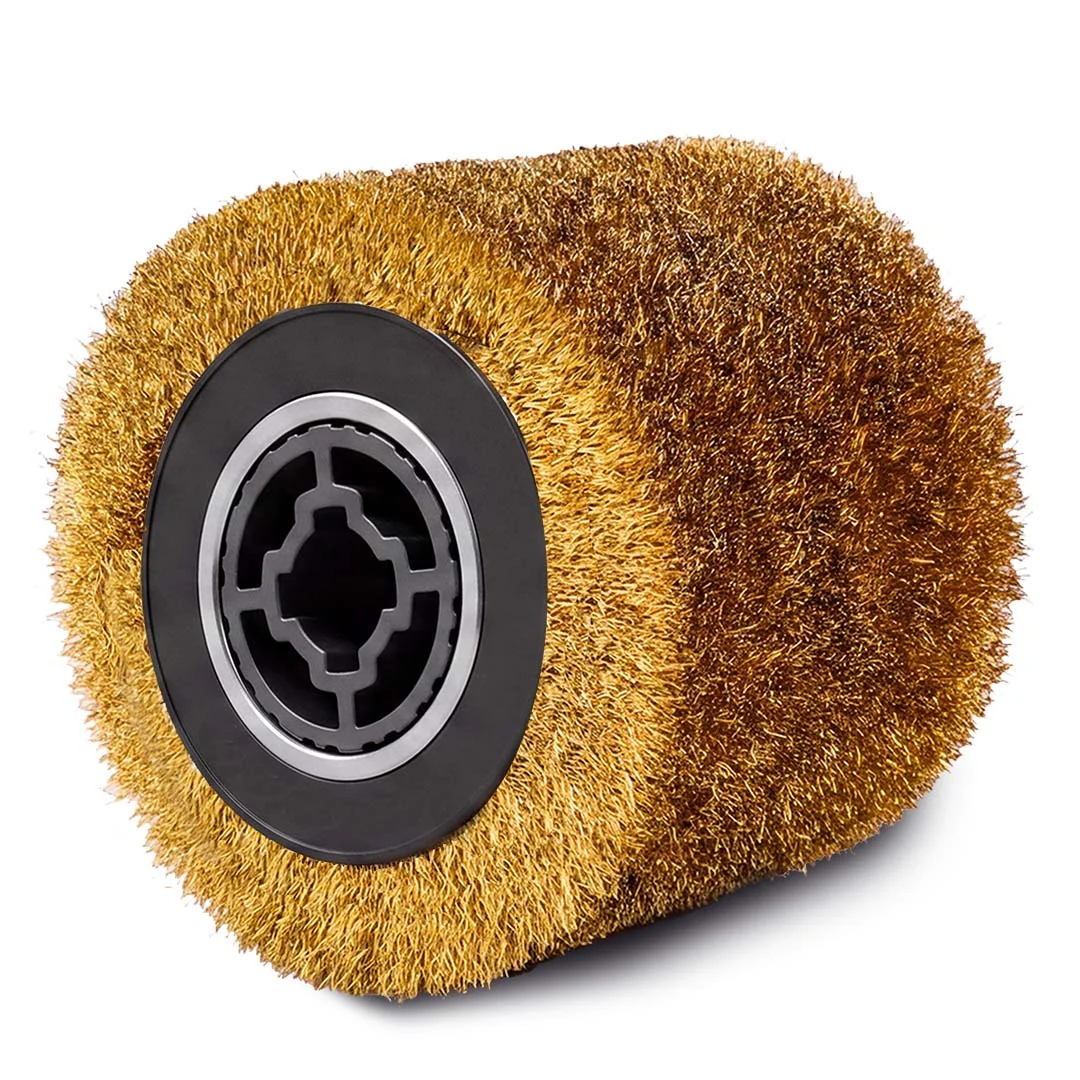 Steel brush roller 120x100x19 mm satin finishing