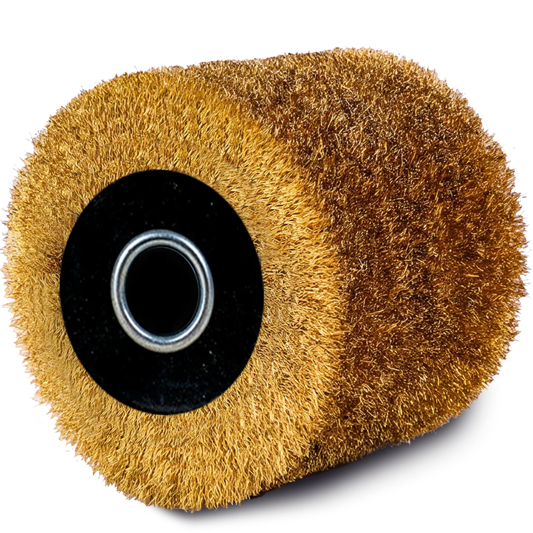 Wire brush roller 120x100x19 mm satin finish