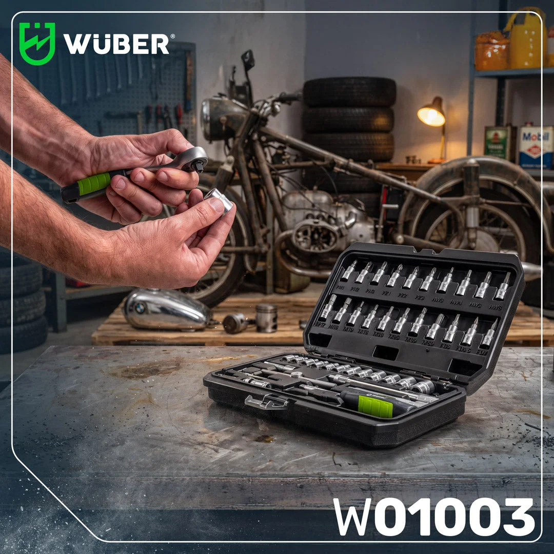 1/4" Socket Wrench Set, Sockets 4-14 mm