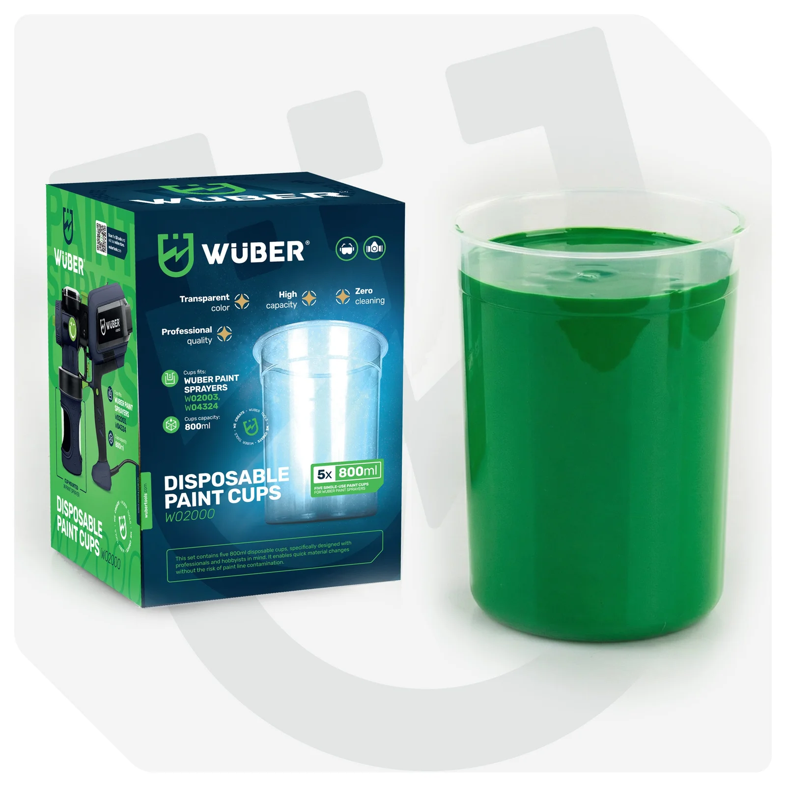 Disposable paint sprayer cups 800 ml, 7-pack