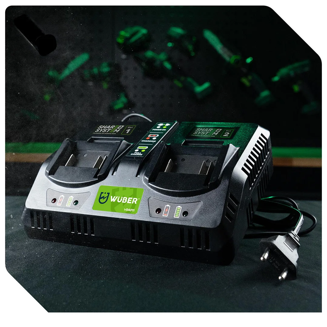 Dubbelladdare Share+ System 21,5 V 2,4 A x2